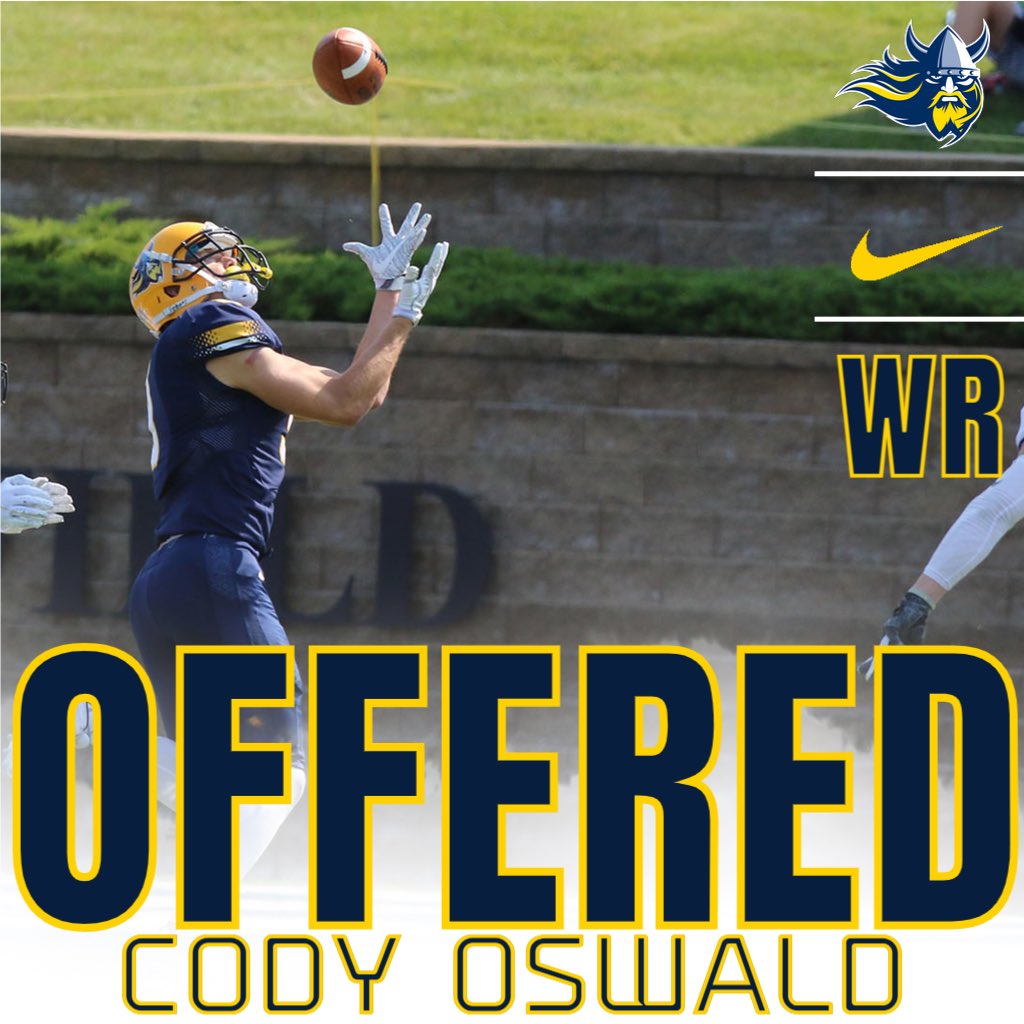 Cody Oswald (@cody_oz23) on Twitter photo After talking with the Augustana staff I
am very grateful to have received an
offer from <a href="/AugieFB/">Augustana Football</a> After talking with the Augustana staff I
am very grateful to have received an
offer from <a href="/AugieFB/">Augustana Football</a>