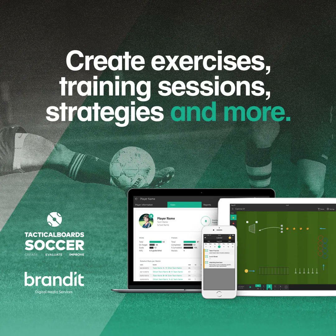tacticalboards's tweet photo. With Tactical Soccer, you can easily create exercises, set pieces, training sessions, match formations, lineups, and strategies!

Get to know our platform: https://t.co/tuS8v6tqYT

#madeinbrandit https://t.co/lBBAyuIEb1