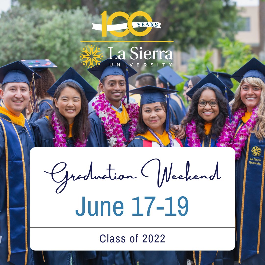 #LaSierraU's graduation weekend is coming up! Events will be held Friday, June 17 thru Sunday, June 19-local followers watch for traffic on Riverwalk Parkway, Sierra Vista Ave, Pierce Street, etc.
<a href="/riversidecagov/">City of Riverside,CA</a> <a href="/RivChamber/">Riverside Chamber</a> <a href="/RiversidePolice/">City of Riverside Police Department</a>