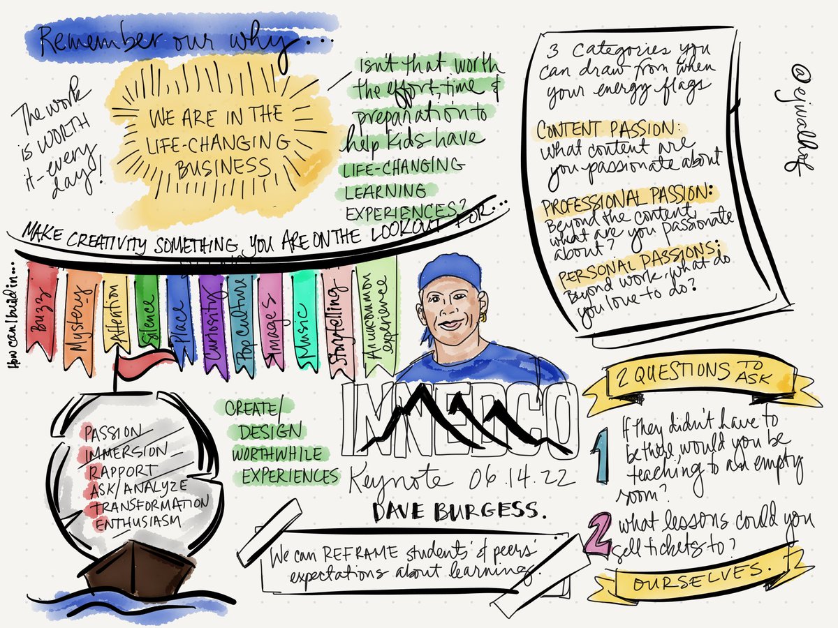 ejwalhof's tweet photo. Great reminder from @burgessdave that the time and effort we put into being intentional in our instructional design is worth it. We ARE in the life-changing business. https://t.co/JZWCwBTTnL