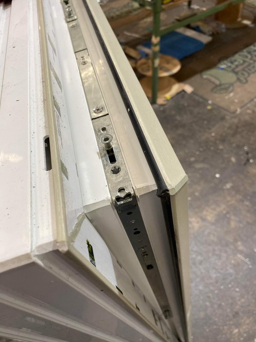 Gardenofedencon's tweet photo. First order of @Liniarprofiles  energy plus 90 passive house windows going through our factory this week in a bespoke colour Pebble Grey on White. The option to use 48mm or 56mm Triple glazed units bringing the window down to a 0.7 U-value.
#loveliniar #passivehouse #windows https://t.co/RovINYxWAw