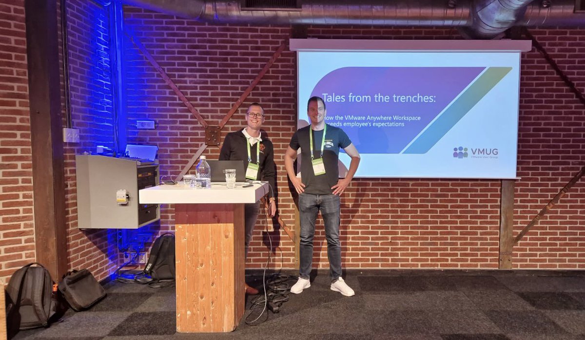 I had a blast presenting with @AgeRoskam about the #AnywhereWorkspace at the biggest (and best) #VMUG of the world, the @vmugnl! #vExpertEUC #ITQlife