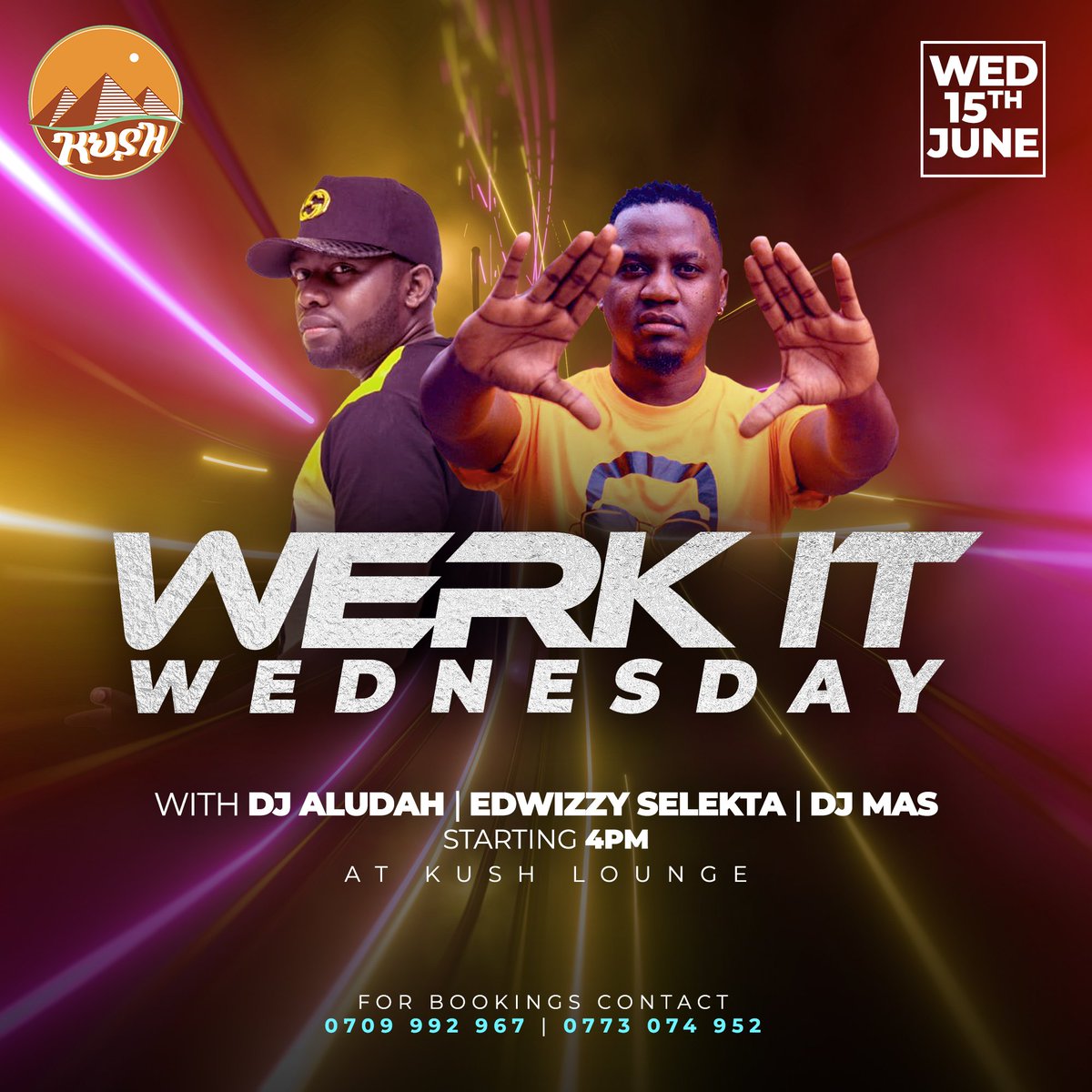 kushloungekla's tweet photo. Wednesday's bring you the finest pre-weekend line up the city has to offer. Don't miss out!! Join us tomorrow with @DjAludah, @edwizzyselekta and @Deejay_Mas_256 🔥🎶. #WerkItWednesday #Kampala #Proggie #KushLounge #Kla #Kololo #Wednesday #KushGang https://t.co/rYoY55E4uh