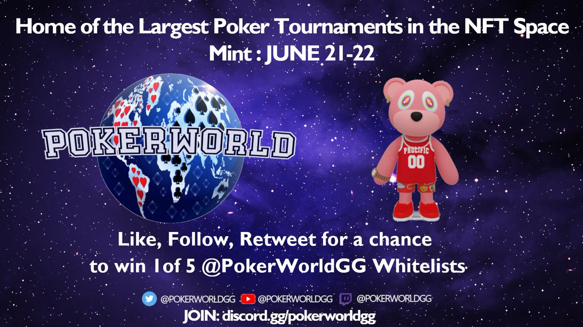 StreetwearBears's tweet photo. Come join us to the largest NFT Poker game and win Big Bears. 

#poker #Metaverse #NFTs #SBC https://t.co/ytJzrUbWS0