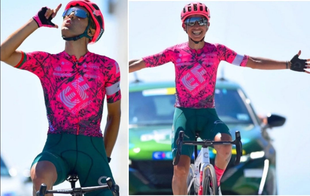 eri_skato's tweet photo. Best result for @MeraKudus🇪🇷
 At @MontVentouxDC after great work for his teammates. His team @EFprocycling dominates the race  @Rguerreiro94🇵🇹 won the race  and his team mate @estecharu🇨🇴 2nd
1🇵🇹@Rguerreiro94
2🇨🇴@estecharu
3🇦🇺 Michael Storer
23🇪🇷Merhawi Kudus
#MVDC https://t.co/NT2TQHUS1e