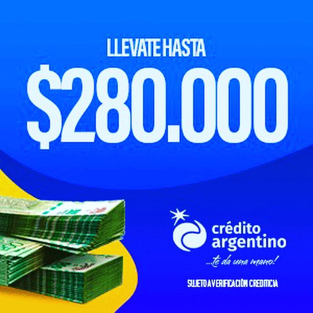 virasorovirtual's tweet photo. Llevate hasta 280.000 pesos. En el acto y en cuotas fijas, Av. Lavalle 3026. Crédito Argentino llegó a Virasoro https://t.co/oAeacaqylQ