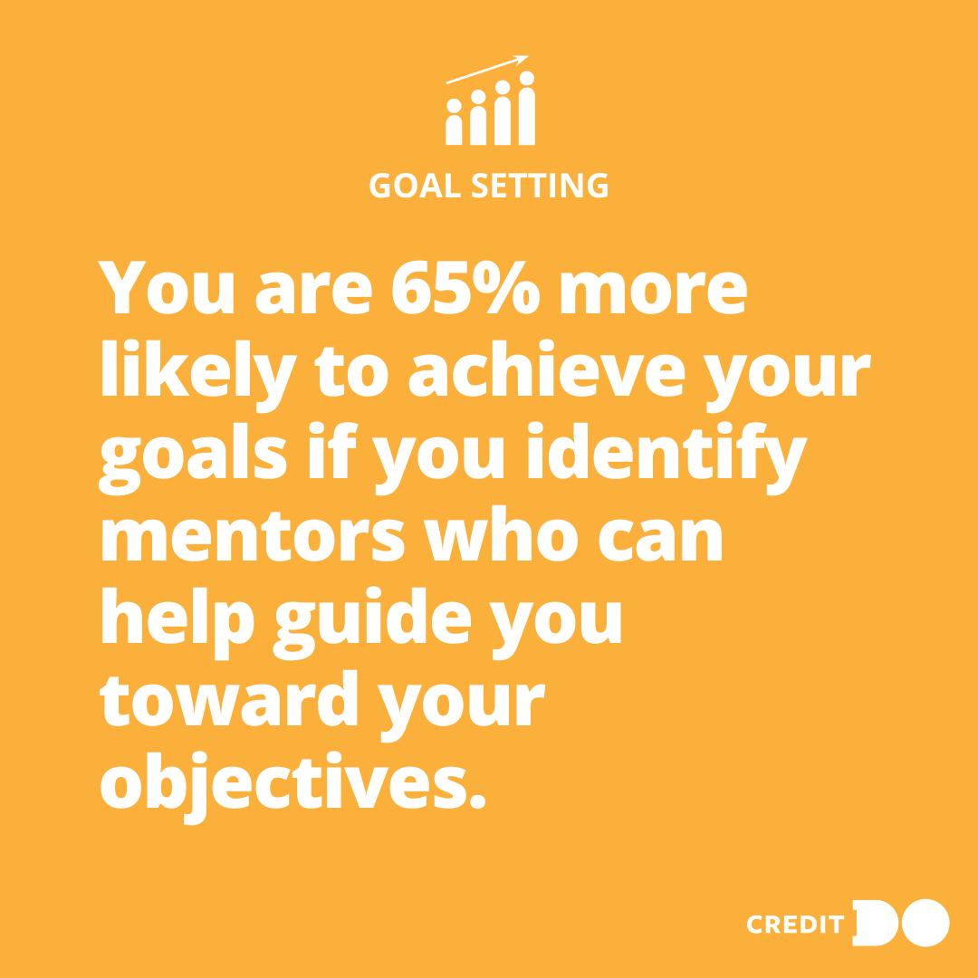CreditDo's tweet photo. Mentors are trusted, experienced people in our lives who can guide us through the overall process of saving money. They help us hold ourselves accountable when it comes to progressing towards and ultimately achieving our goals. #goalsetting #goals #mentors https://t.co/7XTZVes3oN