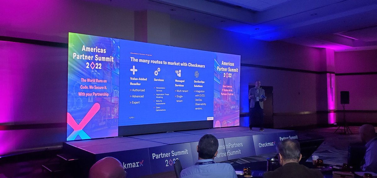 analucia_B2B's tweet photo. Marc Heimlich, Director of Channel Sales for the Americas presented @Checkmarx Partner Program benefits.
#CheckmarxPartners
#PartnerSummit
#CXPartnerSummit
#AppSec
#DevSecOps
#Developers
@Checkmarx https://t.co/LLxswi1CT9