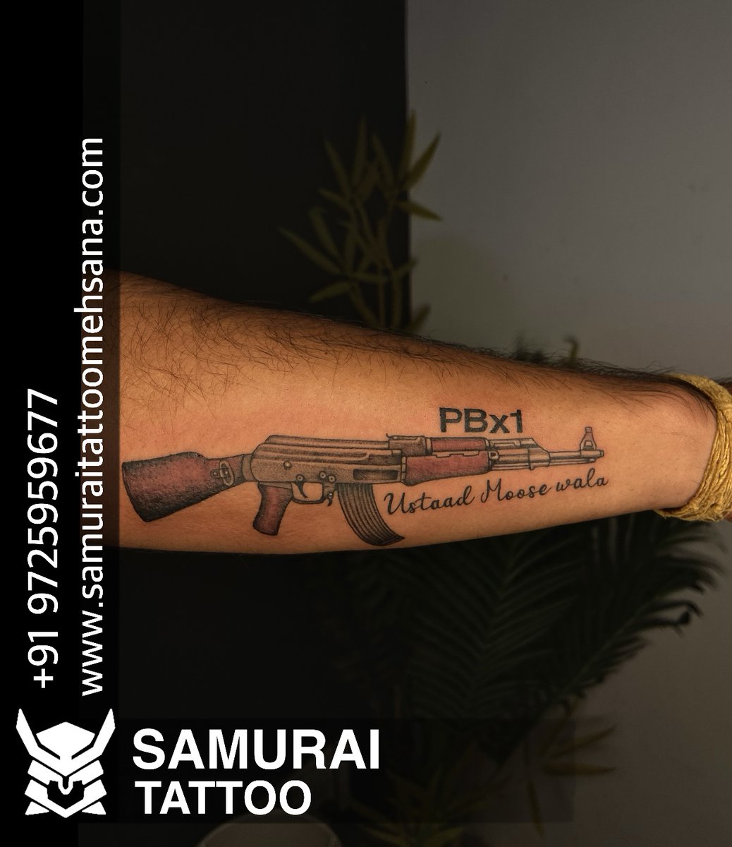 Waterproof Temporary Tattoo Sticker Black Old School Machine Gun Ak47 Tatto  Flash Tatoo Fake Tattoos For Men Women  Temporary Tattoos  AliExpress