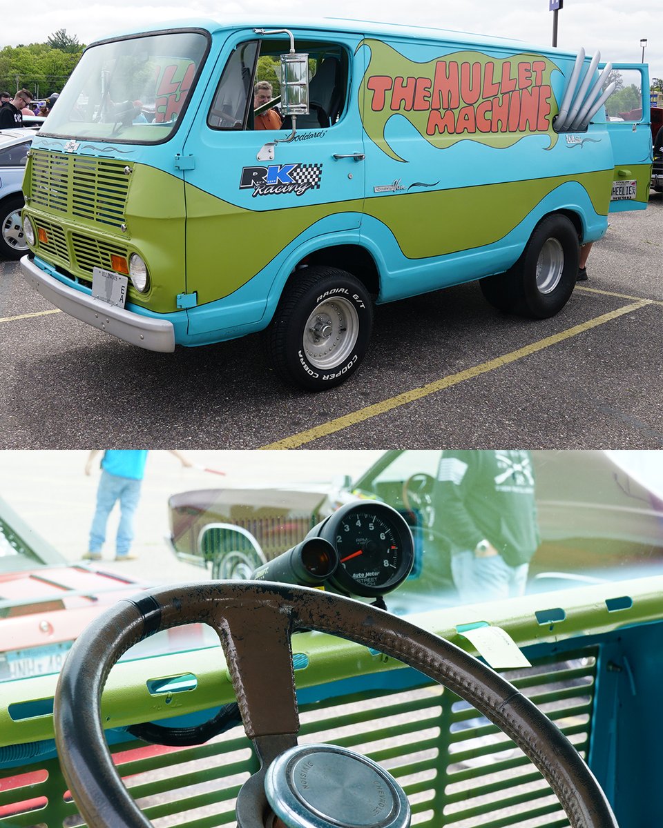 AutoMeter's tweet photo. The mystery has been solved with the help of The Mullet Machine๐ต๏ธโโ๏ธ
#vannerworld #boogievan #americanvan #customvan #vanculture #rallywheels #customvans #bigblockford #wheelievan https://t.co/QAvEjiDi4c