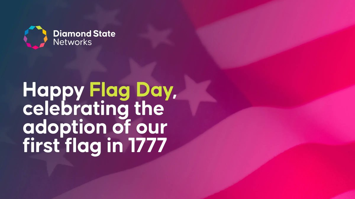 DiamondStateNet's tweet photo. Happy Flag Day from all of us at Diamond State Networks! Today is the anniversary of the adoption of the first United States flag in 1777.
#dsn #diamondstatenetworks #betterconnected #arkansas #ar #fiber #internet #tech #usa #flagday #usflag #starsandstripes https://t.co/Yjccigiig8