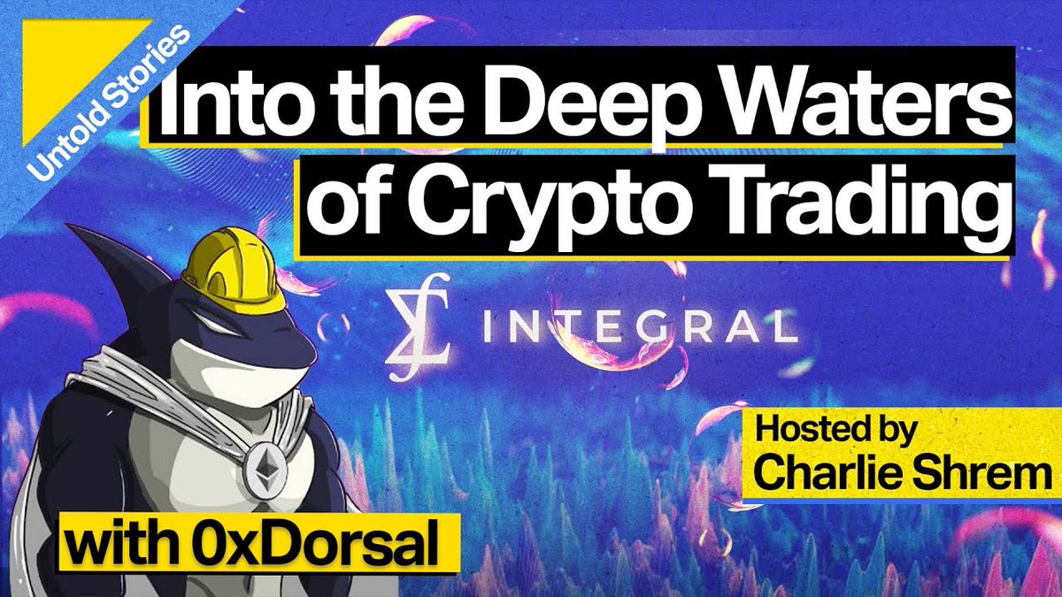 🚨 New Podcast Episode🚨 

My guest today is <a href="/0xDorsal/">0xDorsal</a>, co-founder and core contributor of <a href="/IntegralHQ/">Integral</a>

Major Episode Topics:

▪️Integral
▪️The Evolution of DEXs
▪️Building a Crypto Project
▪️The Benefits of Pseudonymity
▪️Much More