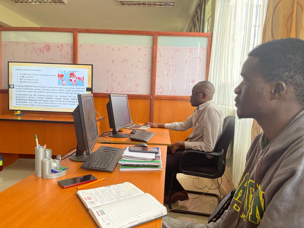 KUGreenEduHub's tweet photo. Preparations for our first #GreenEducationDay to be held @KenyattaUni main campus on 24th June 2022. Students will be exposed to #WorldClimateSimulation to assist them understand the long-term #climate impacts of national & regional #GHGs emission reductions at the global level https://t.co/pn9JYfuX0c