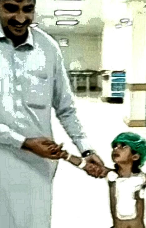 I think, the best part of my profession, when I safely handover the kid back to their family after a tough, hectic and a very complicated congenital heart surgery and they go home with a smile. 

(Consent was taken for this picture)