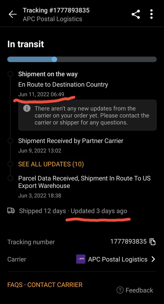 Silhanvi's tweet photo. @APC_PLI Why hasn't my package moved for three days? Tracking number 1777893835
I need the package urgently. PLEASEEEE UPDATE... 🙏🙏 https://t.co/HNK61Hbtad