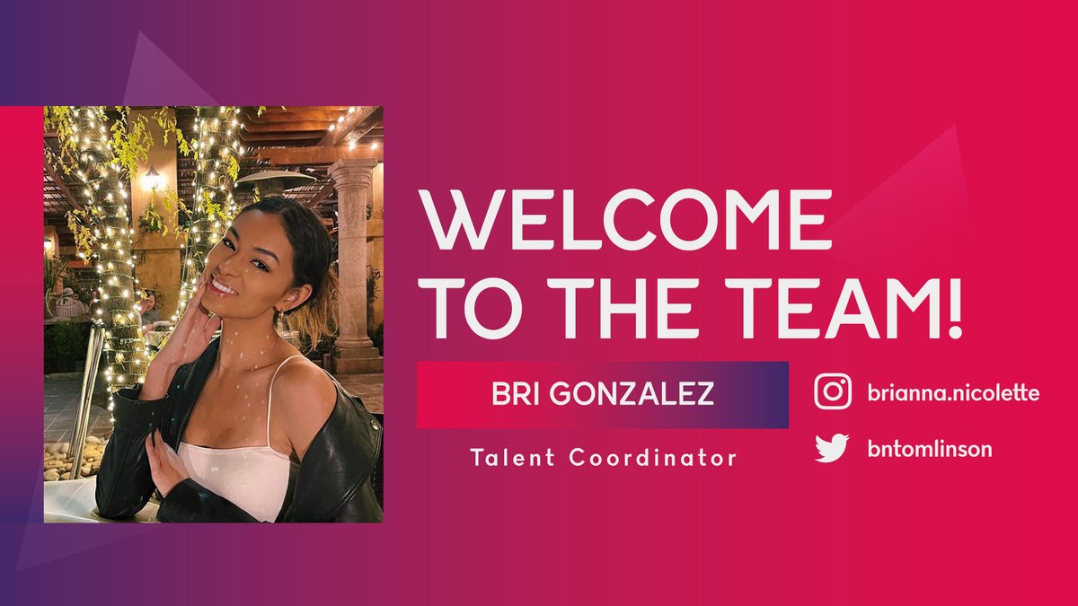 Pumped up to welcome <a href="/bntomlinson/">brianna nicolette</a> to our J1S family as a Talent Coordinator! #J1STalent