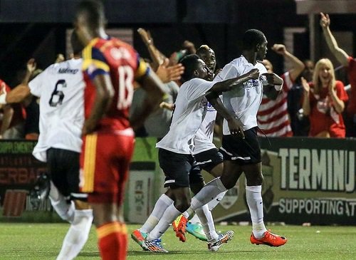Steve1T's tweet photo. #Cupset: #OnThisDay in 2014 – #AtlantaSilverbacks, under helm of @EricWynalda, defeated visiting @realsaltlake, 2:1, during #USOpenCup 4th round, before 5,000 fans, at @ATLSVBpark. @juniorburgos10 & @Poku scored for the hosts. https://t.co/3jK1EVB7IX