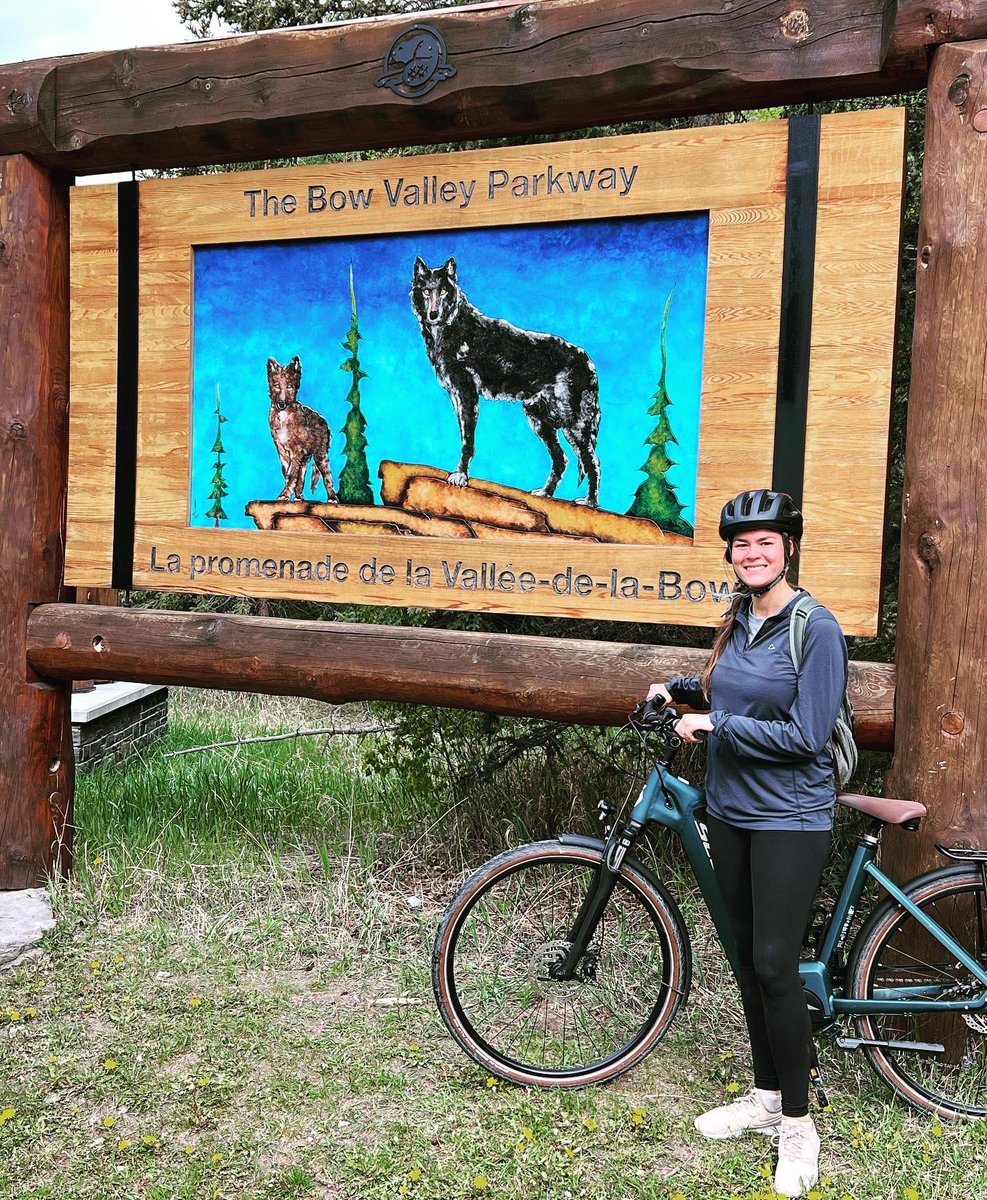 cottagedaze's tweet photo. Biking the Bow Valley Parkway with @rosskayla_ from Banff to Lake Louise is currently #bikesonly Well the #wildlife corridor also allows bear, sheep, elk, moose, deer + @BanffNP @banfflakelouise @UltimateBanff https://t.co/8G3rbIY2uw