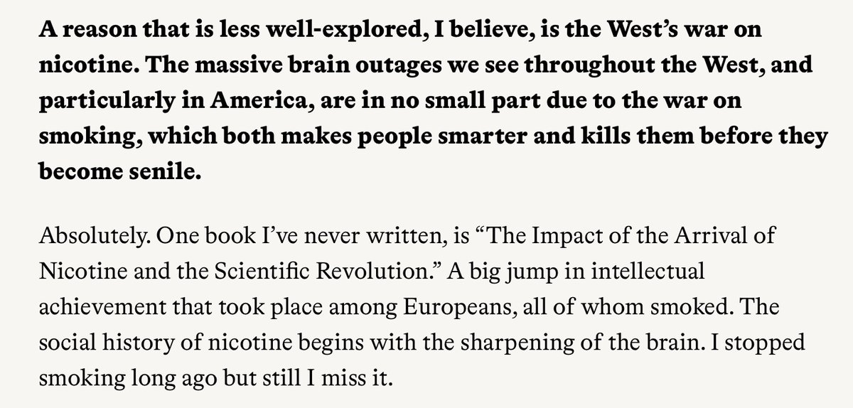 AntonJaegermm's tweet photo. Luttwak with a materialist hypothesis on why politics has become so epically stupid https://t.co/O0A8b9V3Yy