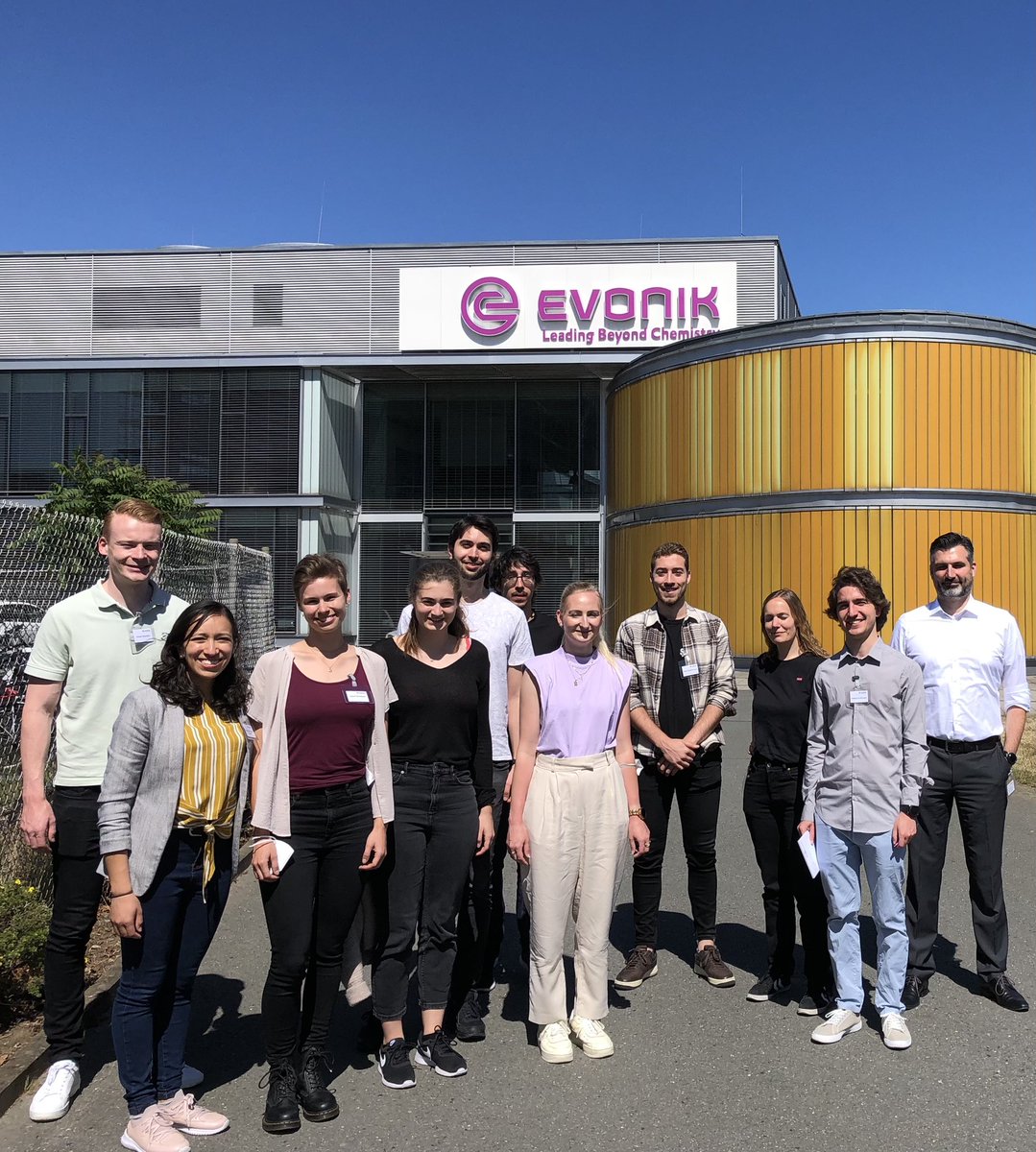 ConCO2rde's tweet photo. Today our ESRs were recieved at @Evonik in Marl, where they gained insight into cutting edge industrial biotechnology #evonic @clibcluster #msca #h2020 #biotechnology https://t.co/oL1jT945P1