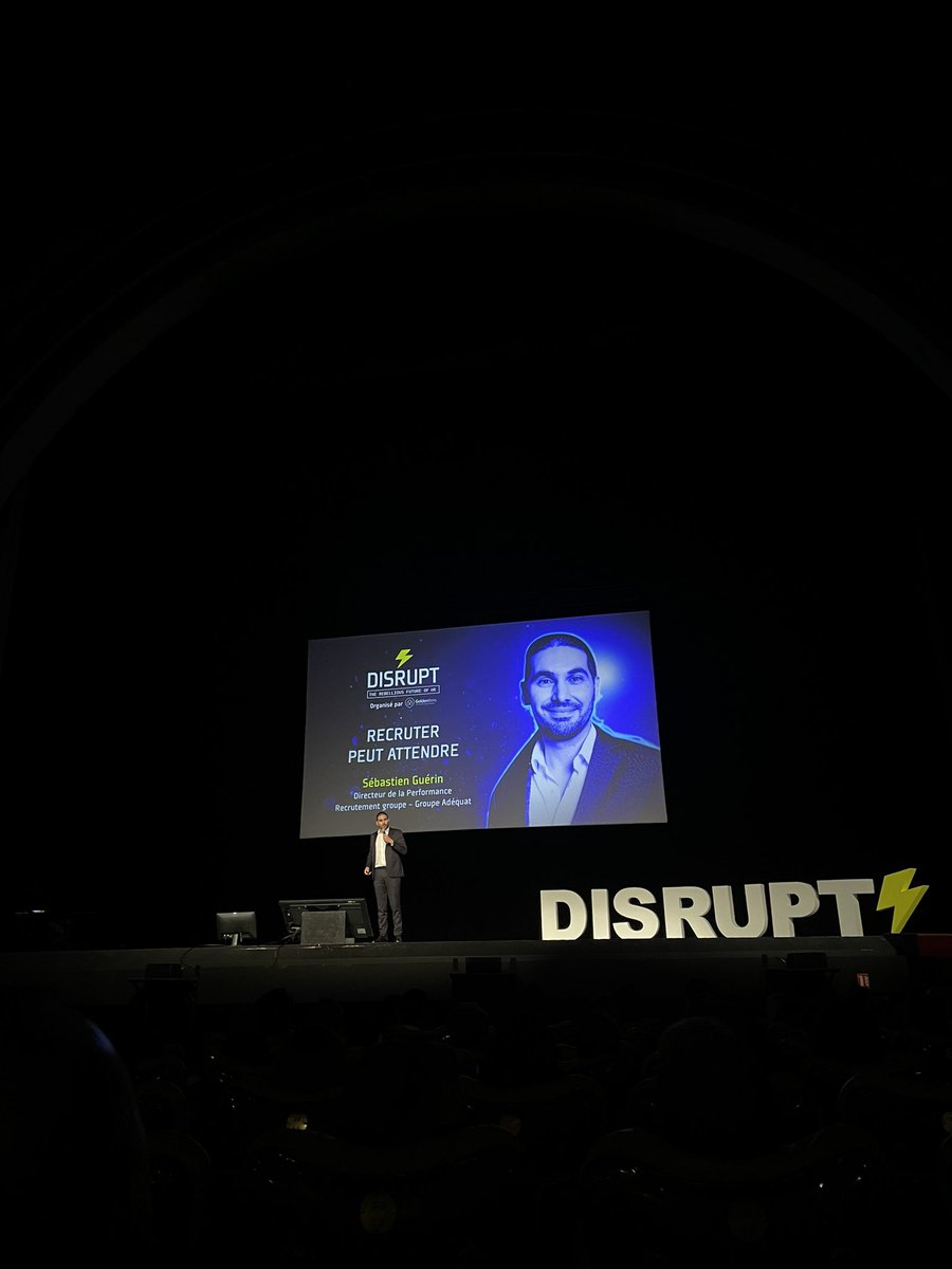 Sébastien Guérin, Directeur de la Performance Recrutement du @GroupeAdequat ouvre le #disruptrh 🔥👌 « Recruter ne peux plus attendre »