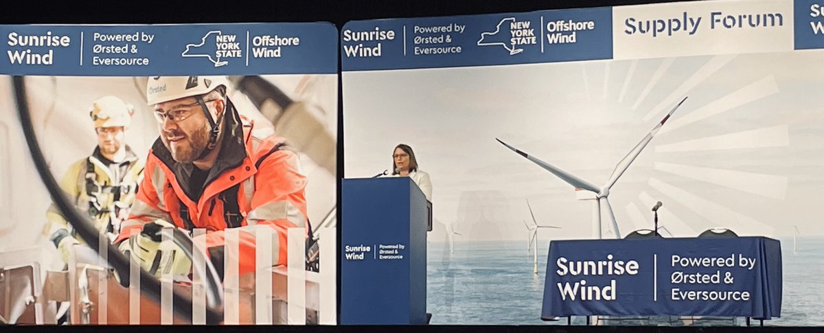 Thank you to <a href="/OrstedUS/">Ørsted U.S.</a> and <a href="/EversourceCorp/">Eversource Energy</a> for the opportunity to speak at today’s <a href="/SunriseWind/">Sunrisewind</a> Supplier Forum in Albany. #NY businesses have the chance to lead and get involved with the cutting-edge #offshorewind industry and other #cleanenergy opportunities!