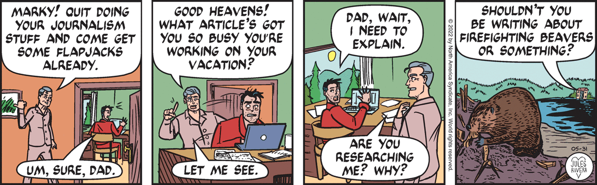 ComicsKingdom's tweet photo. Are the flapjacks still on the table? ๐ฌ
๐จ: MARK TRAIL
See more from Mark Trail via the link in our bio! ๐
#marktrail #comics #comicskingdom #crypto #nft https://t.co/W1AirLzzTt