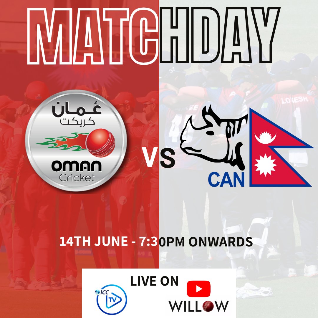 TheOmanCricket's tweet photo. The Last Ride !!
Oman takes on Nepal to play it's last ODI of the #CWCL2 !
Watch the π live action on https://t.co/mTdZS6uPGhπΊ
#FollowTheRed
#OmanCricket #OMAvsNEP #OmanvsNepal https://t.co/dAEbbRp0fe