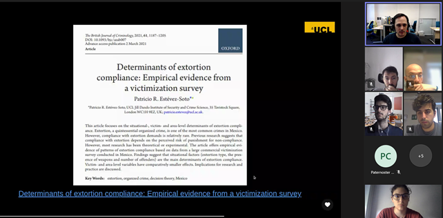 SerenaFavarin's tweet photo. Very interesting lecture on extortion in Mexico by @prestevez!! @transcrime @Unicatt_en #criminology #InternationalPhDprogramme Paper here: https://t.co/in1HTfsLTh https://t.co/LK3lQlz12p
