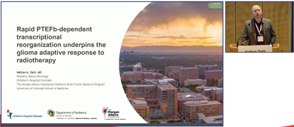 MorganAdamsFdn's tweet image. Hats off to Dr. Nathan Dahl for a great #ISPNO2022 presentation about molecular chromatin changes due to radiation in #DIPG and a new treatment approach for kids who desperately need it!