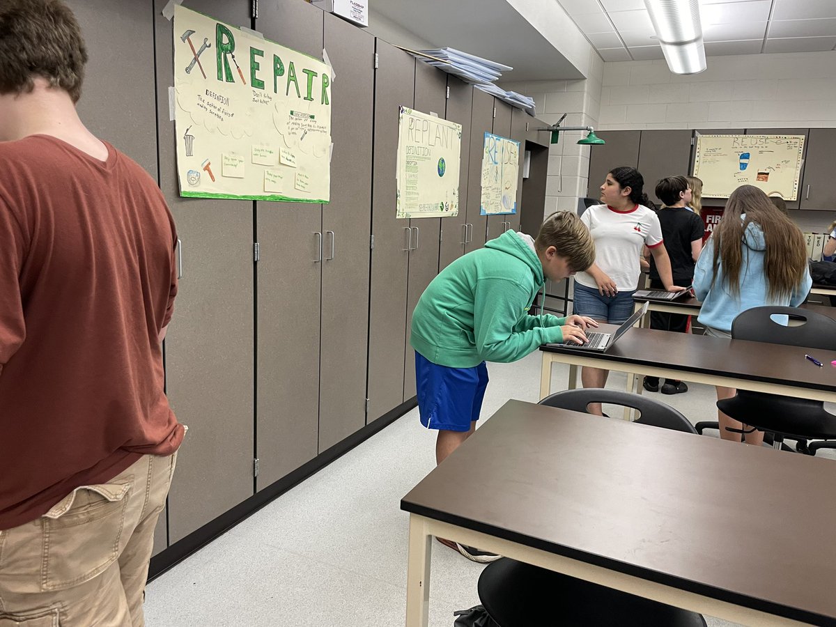 TreenScience's tweet photo. Our 10 R’s of sustainability posters came out awesome! Time to show the off with a gallery walk! https://t.co/Z8KWG3kzIV