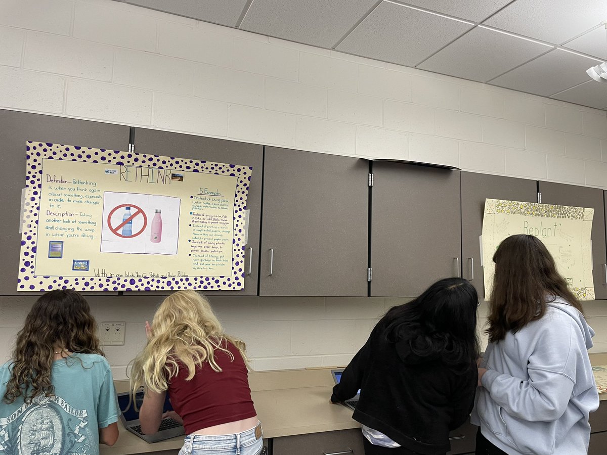 TreenScience's tweet photo. Our 10 R’s of sustainability posters came out awesome! Time to show the off with a gallery walk! https://t.co/Z8KWG3kzIV