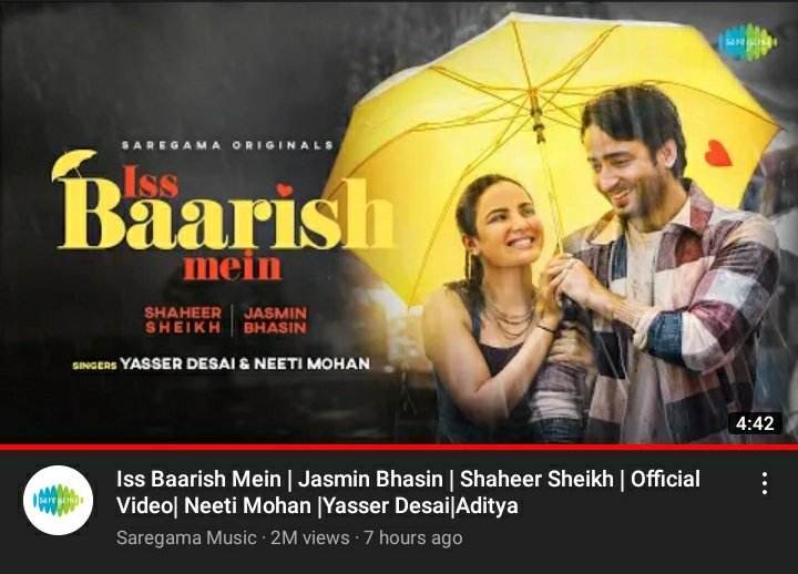 Is it increasing at 1M/ hour!!?? 😻😻😻

Congratulations @Shaheer_S @jasminbhasin @neetimohan18 @yasserdesai 

ISS BAARISH MEIN OUT NOW
#ShaheerSheikh #JasminBhasin #JasHeer