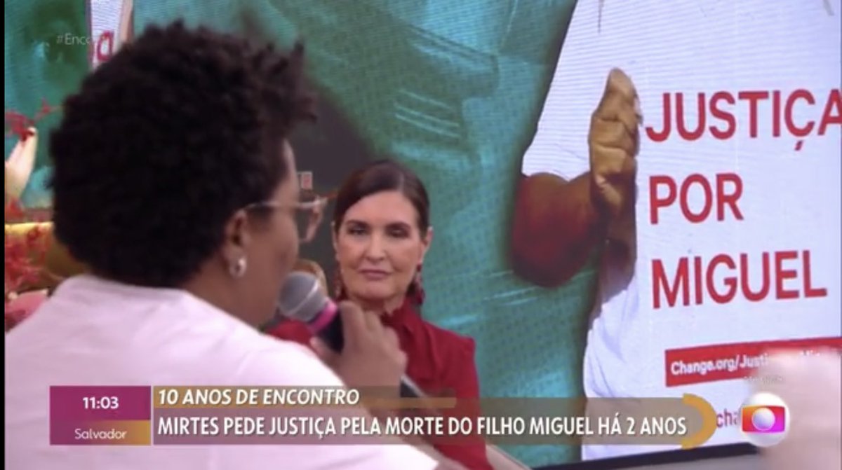 MIRTES GIGANTE!

Na manhã de hoje, Mirtes, mãe de Miguel, esteve no Encontro com Fátima para falar sobre o caso Miguel, sobre a responsabilização de Sarí pela morte de seu filho e pelas irregularidades no processo. Ainda citou a ANEPE no fortalecimento da luta!
#JustiçaPorMiguel