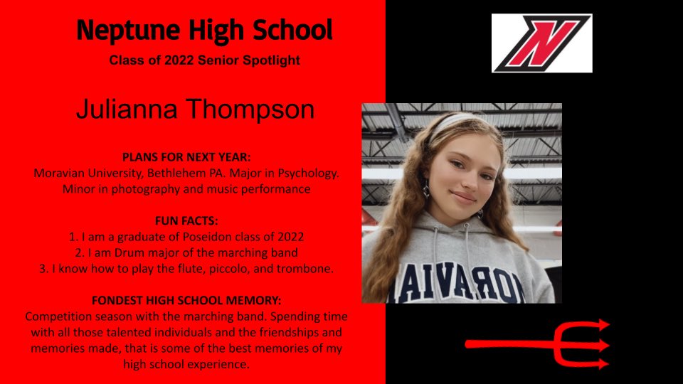 Flier_Wellness's tweet image. Congrats to Julianna Thompson! Julianna is a Poseidon student who graduated in May and also one of the recipients of the NTEA scholarship and the Sarah Stern Scholarship!!! Moravian is lucky to have you. So proud of you! #alwaysaflier @KevMcC78