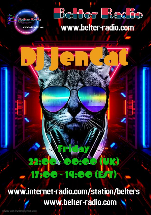 DJencat's tweet photo. Tune in this Friday, 6/17/22, 🐱for "Jammin with JenCat" on @BelterRadio   for great indies, and join us in the chatroom! 5-7 pm EST 2200 till 0000 UK https://t.co/RTKWeZ3mFO
https://t.co/iwnu6d0AYo @abbiebarrett @afterblissmusic @Bellantyjourney @SaraSethand @kathnthekicks https://t.co/1ix471MRFq