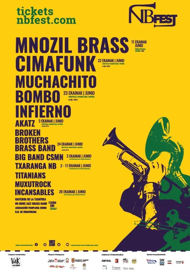 concisyfestis's tweet photo. NB Fest (@BandNavarra) trae este mes de junio la magia de New Orleans a Pamplona. Entradas ya a la venta en https://t.co/eNPIkq7cx9 https://t.co/9ziTmwfRYx