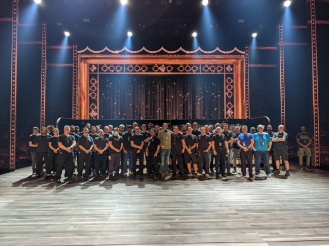 IATSE's tweet photo. A round of applause to the all-star @LocalOneIATSE  crew behind this year's #TonyAwards 
#bts #unionproud https://t.co/lOClfa58Wf