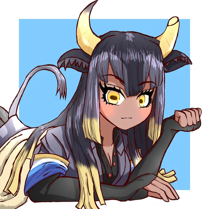 練習絵髪下ろしゴシンギュウサマ#けものフレンズ#けもフレ3 