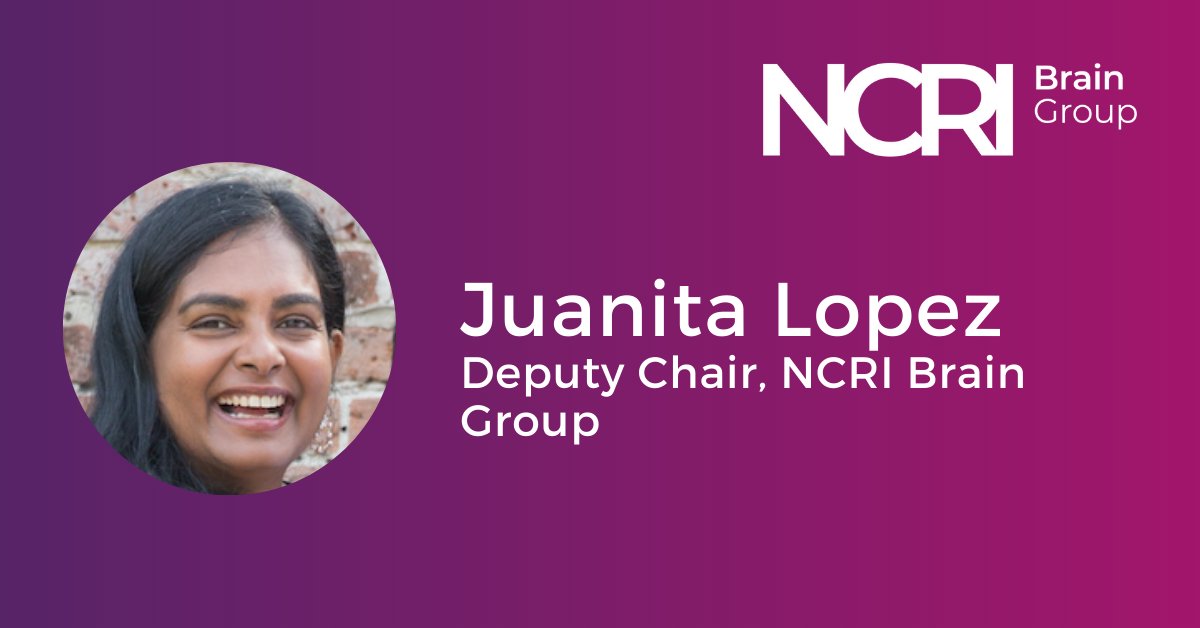 NCRI_partners's tweet photo. Congratulations to Juanita Lopez who has been appointed as Deputy Chair of the NCRI #Brain_Group.
Juanita will be working with @jenkinsonmd to implement the group’s strategic priorities and improve outcomes for #BrainTumour patients. https://t.co/g17EBhLJvB