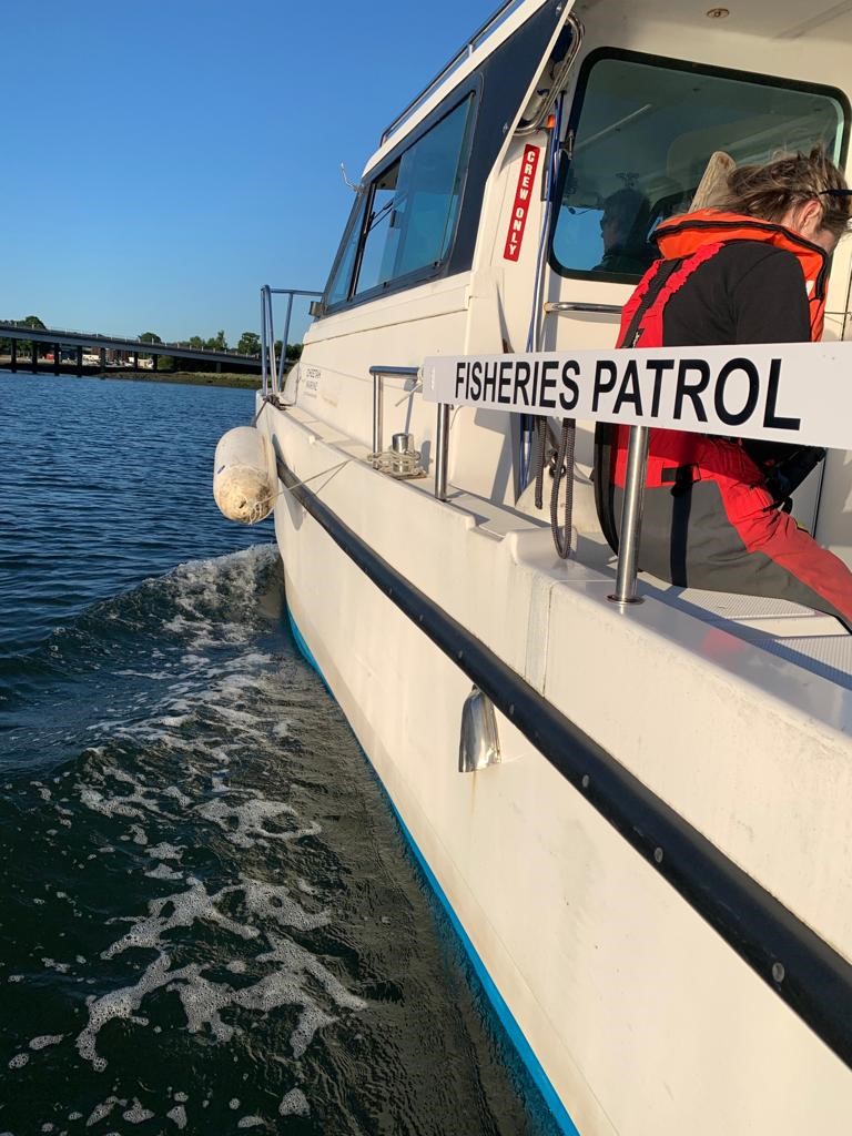 Fish_Ecology_SE's tweet photo. Last night Fisheries Enforcement Officers conducted a routine boat patrol in Southampton Water and up the River Hamble. Find out how you can report any illegal or suspicious fishing activity: https://t.co/d9TUnEn1Wl #IllegalNetting #SalmonWatch @EnvAgencySE https://t.co/EcyKmPZwIQ