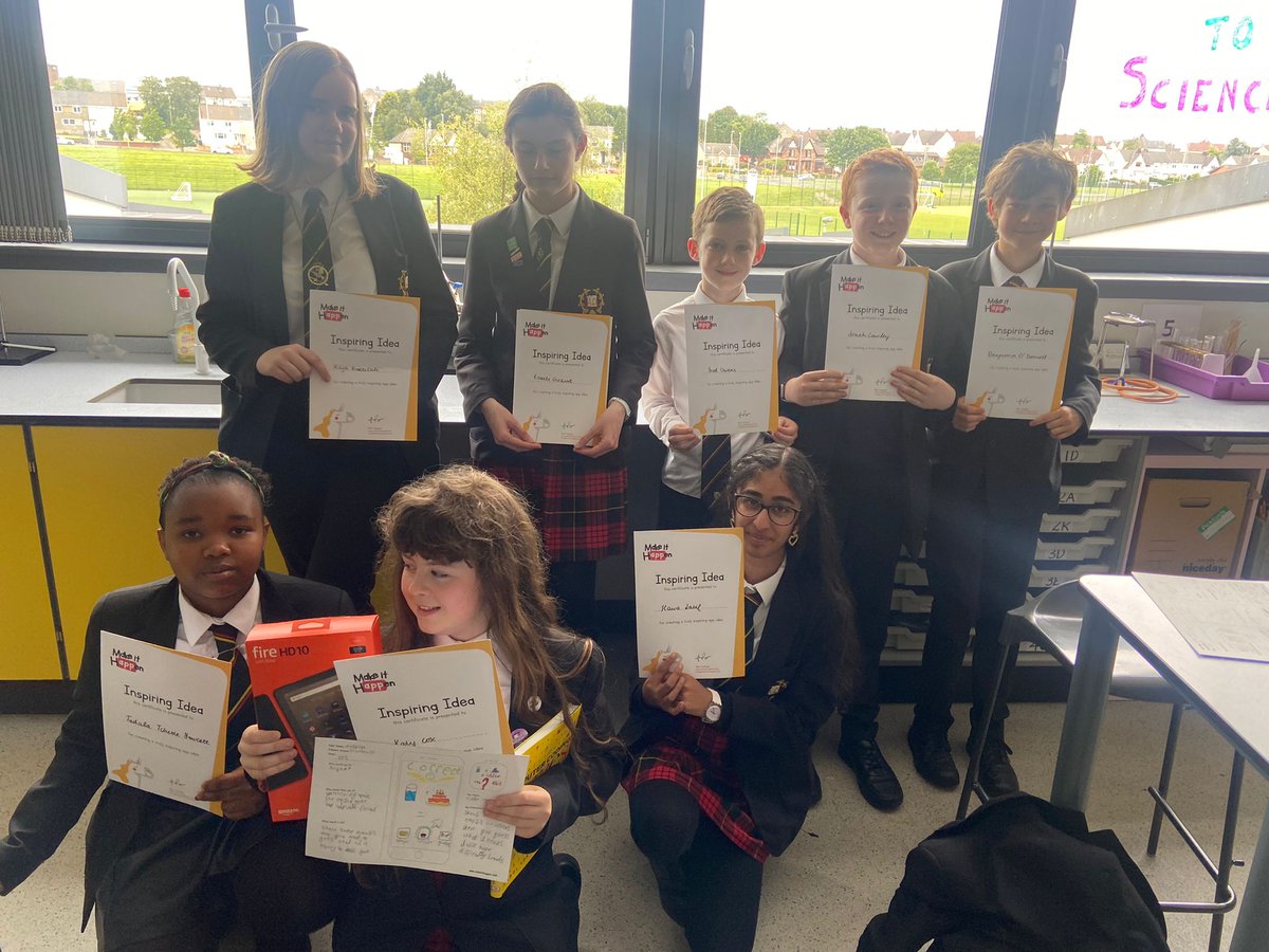 StAmbroseSci's tweet photo. Our group from SmartSTEMs day! 

Congratulations to Katy who's design idea &amp; plans will be developed into a real app! ⭐🤯

#SSGCU #STEM #STEAM
#Collabiskey #AthenaSwan #AthenaSwanGCU @GCUSHLS
@SmartSTEMs @CaledonianNews @GCU_SEBE https://t.co/EZI5SaxrgM