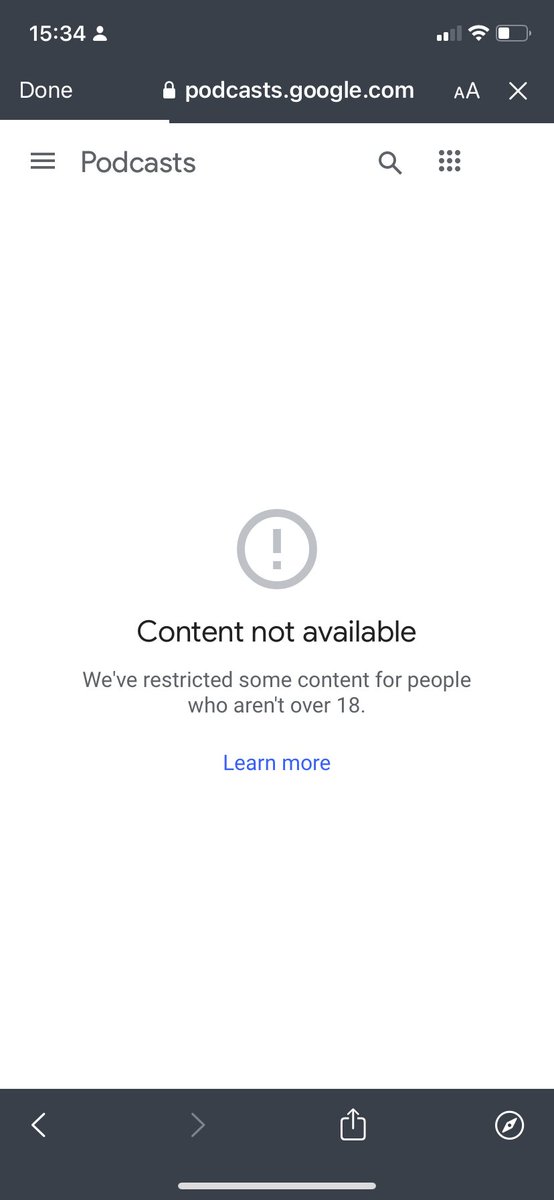 Hey! <a href="/Google/">Google</a> Podcasts have blocked the first episode of our #Pride Month campaign for being 18+ content.

There is nothing adult in this episode. The only difference from our other episodes is the word Lesbian in the title. 

Please blow this up. This is ridiculous!

🔗below...