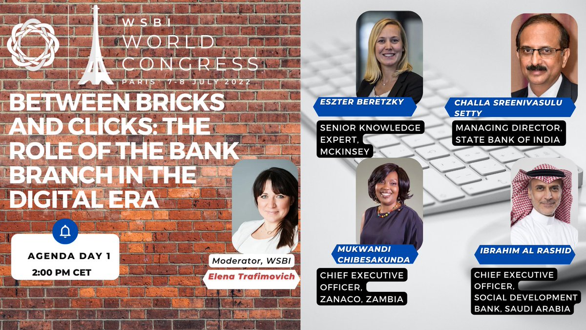 WSBI_ESBG's tweet photo. Programme and registrations ➡️ https://t.co/KWc4rCjCti
#WSBI2022 #banks4humans #worldcongress https://t.co/9jK2XBP8dl