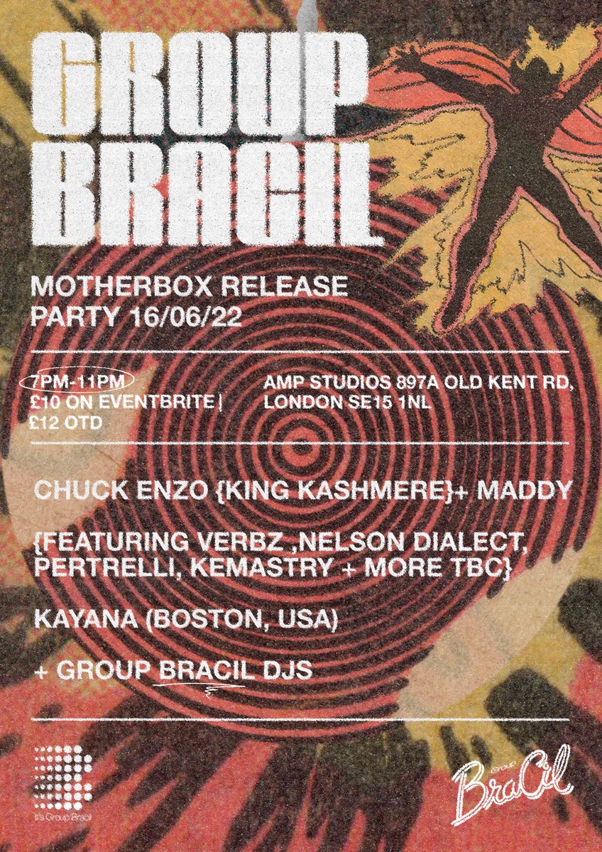 Group BraCil (@groupbracil) on Twitter photo This Thursday at AMP studios
#Kingkashmere <a href="/mrverbzyy/">Verbz</a> <a href="/kayonher/">KAYANA</a> <a href="/Pertrelli/">never</a> <a href="/nelsondialect/">Nelson Dialect</a> #maddy <a href="/Morriarchi/">Morriarchi</a> + more
Tickets on <a href="/eventbrite/">Eventbrite</a>
eventbrite.co.uk/e/group-bracil… This Thursday at AMP studios
#Kingkashmere <a href="/mrverbzyy/">Verbz</a> <a href="/kayonher/">KAYANA</a> <a href="/Pertrelli/">never</a> <a href="/nelsondialect/">Nelson Dialect</a> #maddy <a href="/Morriarchi/">Morriarchi</a> + more
Tickets on <a href="/eventbrite/">Eventbrite</a>
eventbrite.co.uk/e/group-bracil…