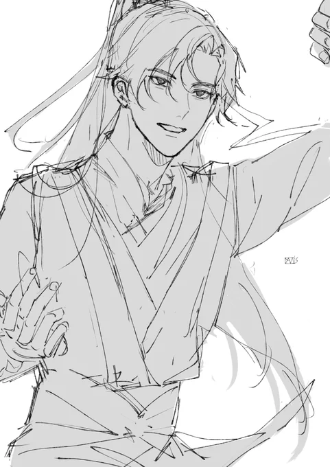 [ WIP sketch ]
เหตุผลที่ชาวยุทธภพหน้าหอเทียนอินชงผิดโพ ก็ลองมาดูฟิลเต้อปรมาจารย์ฉู่ของอิช้อยกันซะก่อน 🐶🐱

#ฮัสกี้หน้าโง่กับอาจารย์เหมียวขาวของเขา 
#二哈和他的白猫师尊 #2ha 