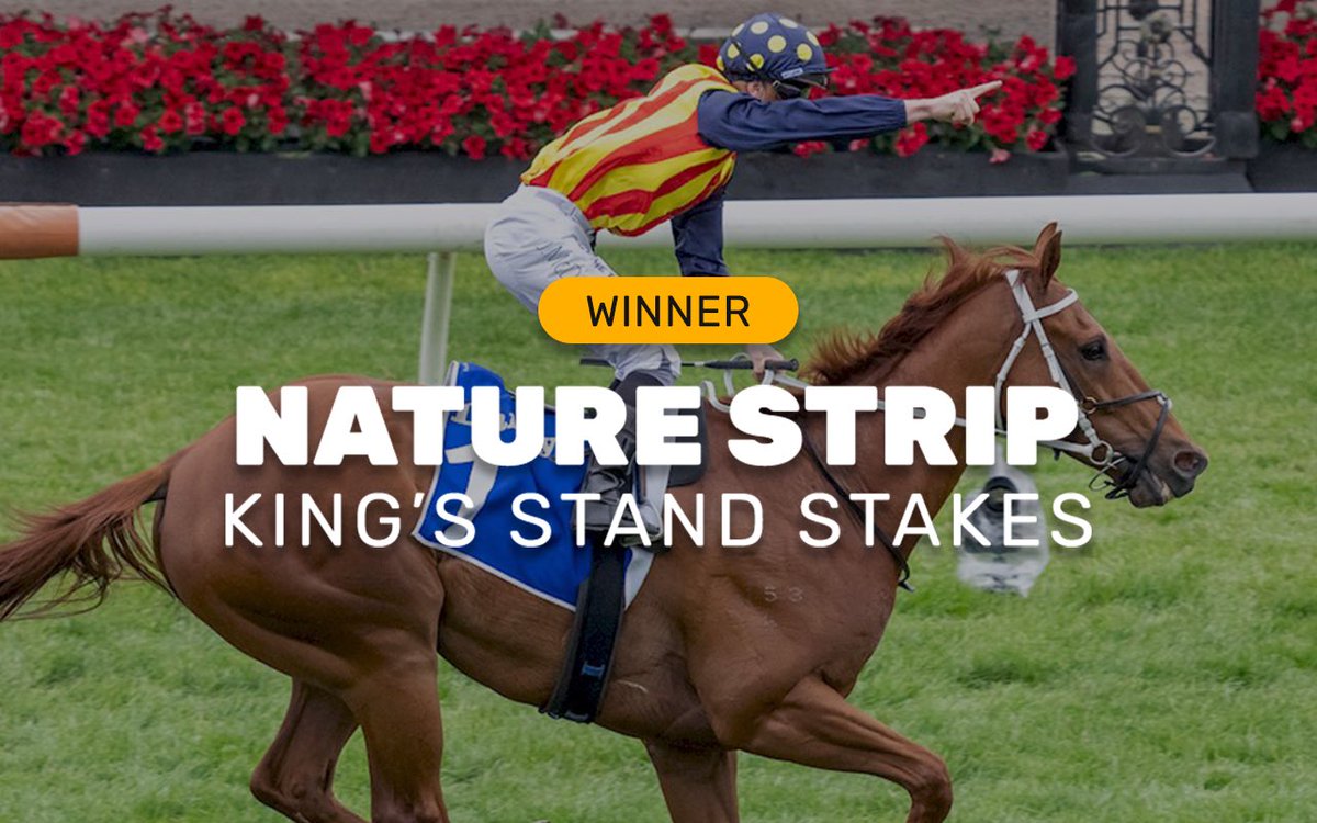 betseekerau's tweet photo. Best in the world! Nature Strip brains them in the King’s Stand Stakes 🇦🇺 https://t.co/gxWq4OVtk0