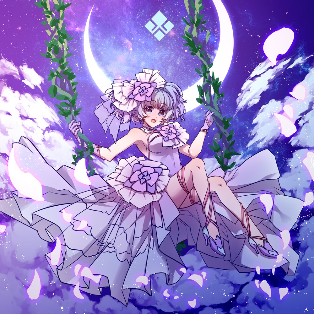 Crescent #女の子 #月 #夜 #曇り #出演者 #夢幻 #流儀 #衣 #鞦韆 #銀河 pixiv.net/artworks/99056…