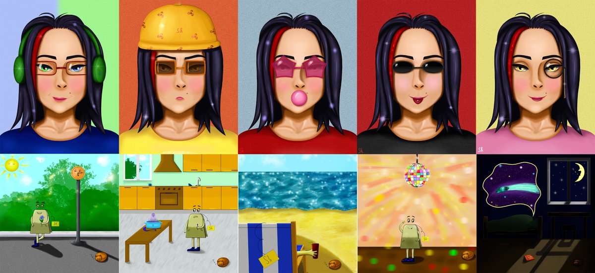 Have a good evening, friends! I finally got free, and now I want to remind you about my collections:
⭐️Girl with glasses: variety⭐️
0.015 eth 
5/5 minted
opensea.io/collection/gir…
⭐️Earl and his adventures⭐️
0/015 eth
5/10 minted
Link👇
#NFTs #NFTcollections