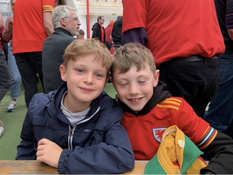 cwp_clyne's tweet photo. Our new context for learning is Ready Steady Go! &amp; we kicked off by celebrating the win for Wales! Thanks to these two who shared their live experience!  @cwprimary ⚽️ https://t.co/3MYa3JrsnG